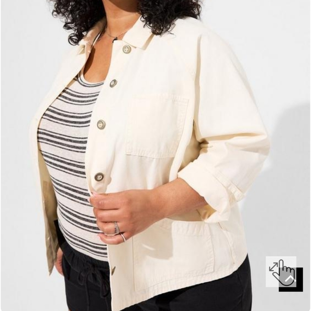 Torrid Canvas Raglan Chore Jacket